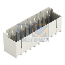 THR male header, 1.4 mm &Oslash; solder pin, straight, light gray