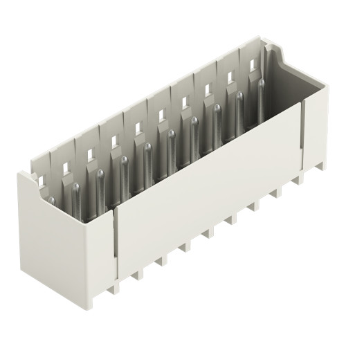 THR male header, 1.4 mm &Oslash; solder pin, straight, light gray