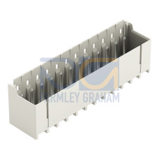 THR male header, 1.4 mm &Oslash; solder pin, straight, light gray