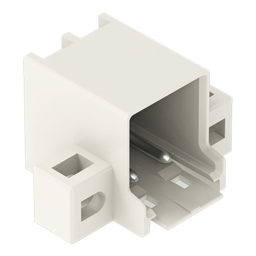 THT male header, 1.4 mm &Oslash; solder pin, angled, light gray