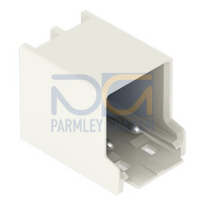 THT male header, 1.4 mm &Oslash; solder pin, angled, light gray