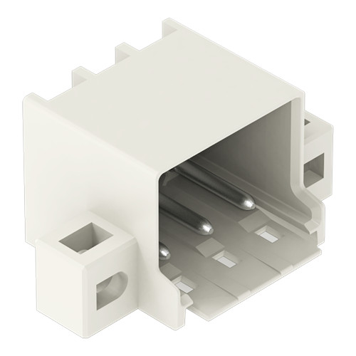 THT male header, 1.4 mm &Oslash; solder pin, angled, light gray