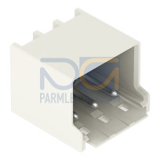 THR male header, 1.4 mm &Oslash; solder pin, angled, light gray