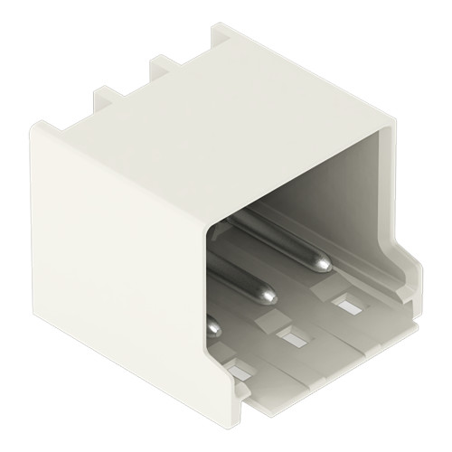 THR male header, 1.4 mm &Oslash; solder pin, angled, light gray