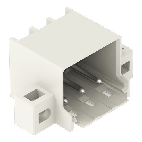 THR male header, 1.4 mm &Oslash; solder pin, angled, light gray