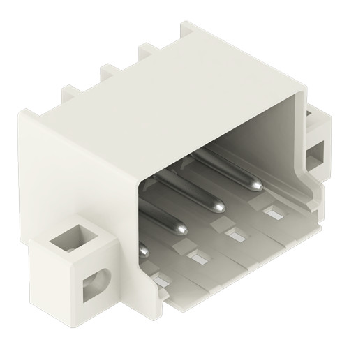 THT male header, 1.4 mm &Oslash; solder pin, angled, light gray