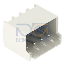 THR male header, 1.4 mm &Oslash; solder pin, angled, light gray
