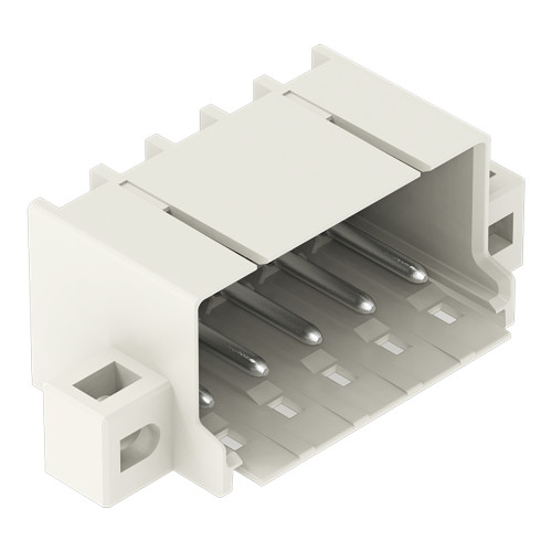 THT male header, 1.4 mm &Oslash; solder pin, angled, light gray