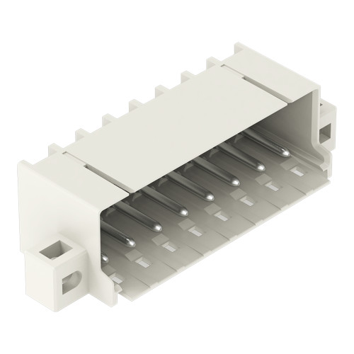 THT male header, 1.4 mm &Oslash; solder pin, angled, light gray