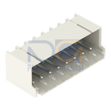 THR male header, 1.4 mm &Oslash; solder pin, angled, light gray