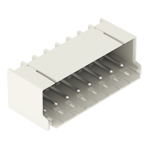 THR male header, 1.4 mm &Oslash; solder pin, angled, light gray