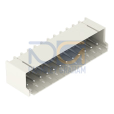 THR male header, 1.4 mm &Oslash; solder pin, angled, light gray