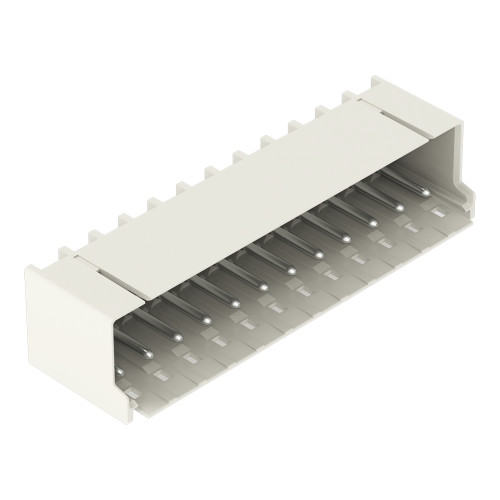 THR male header, 1.4 mm &Oslash; solder pin, angled, light gray