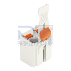 1-conductor female connector, push-button, Push-in CAGE CLAMP&reg;, light gray