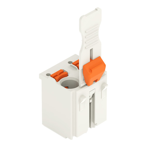 1-conductor female connector, push-button, Push-in CAGE CLAMP&reg;, light gray