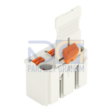 1-conductor female connector, push-button, Push-in CAGE CLAMP&reg;, light gray