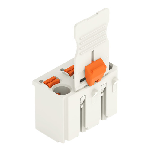 1-conductor female connector, push-button, Push-in CAGE CLAMP&reg;, light gray