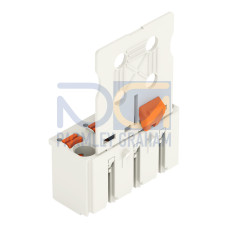 1-conductor female connector, push-button, Push-in CAGE CLAMP&reg;, light gray