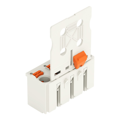 1-conductor female connector, push-button, Push-in CAGE CLAMP&reg;, light gray