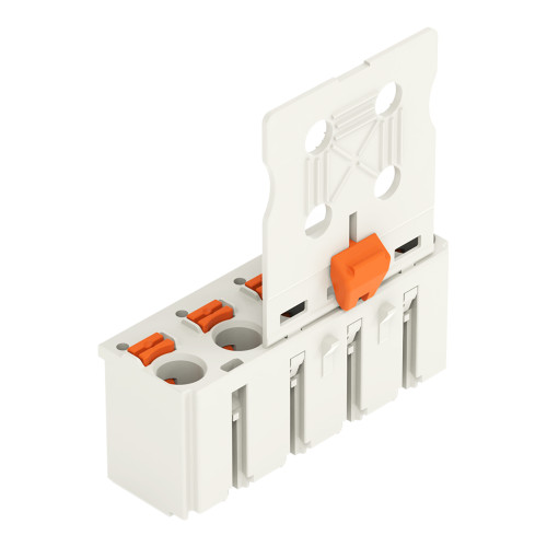 1-conductor female connector, push-button, Push-in CAGE CLAMP&reg;, light gray