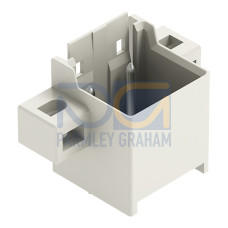 THT male header, 1.4 mm &Oslash; solder pin, straight, light gray