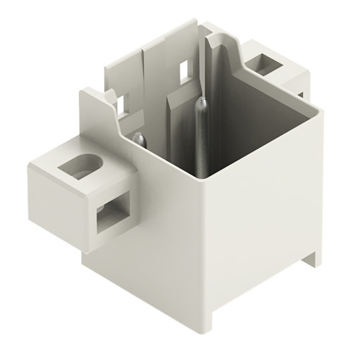 THR male header, 1.4 mm &Oslash; solder pin, straight, light gray