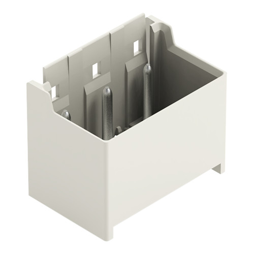 THR male header, 1.4 mm &Oslash; solder pin, straight, light gray