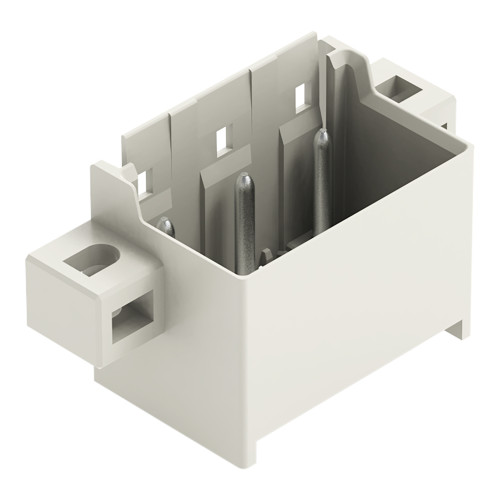 THR male header, 1.4 mm &Oslash; solder pin, straight, light gray