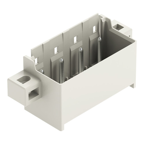 THT male header, 1.4 mm &Oslash; solder pin, straight, light gray