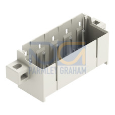 THT male header, 1.4 mm &Oslash; solder pin, straight, light gray