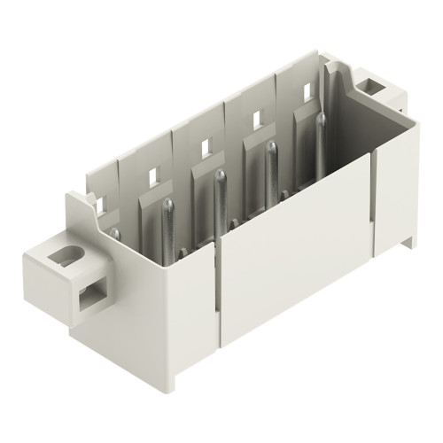 THT male header, 1.4 mm &Oslash; solder pin, straight, light gray