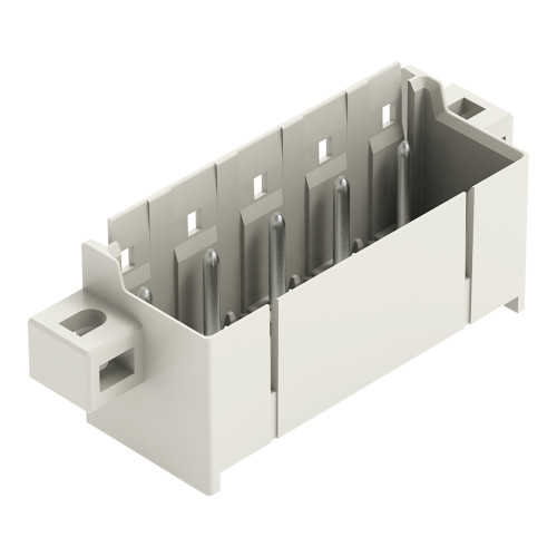 THR male header, 1.4 mm &Oslash; solder pin, straight, light gray