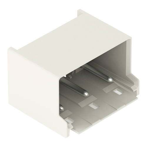 THR male header, 1.4 mm &Oslash; solder pin, angled, light gray