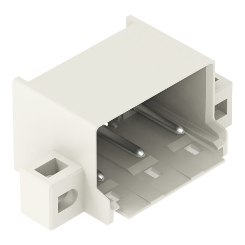 THR male header, 1.4 mm &Oslash; solder pin, angled, light gray