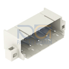 THT male header, 1.4 mm &Oslash; solder pin, angled, light gray