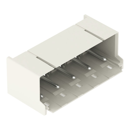 THR male header, 1.4 mm &Oslash; solder pin, angled, light gray