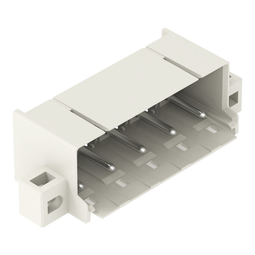 THR male header, 1.4 mm &Oslash; solder pin, angled, light gray