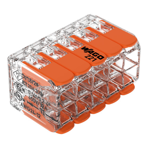 4mm&sup2; Compact Splicing Connectors, 10-Conductor Connector With Levers