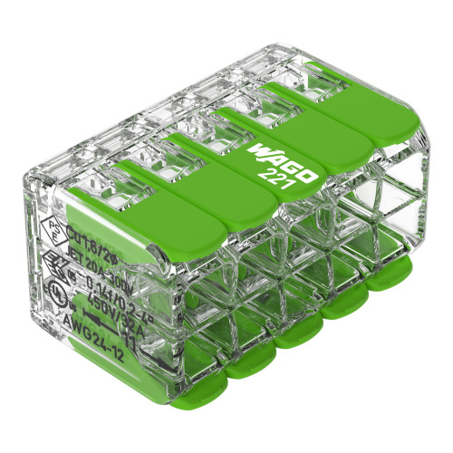 4mm&sup2; Compact Splicing Connectors, 10-Conductor Connector With Levers