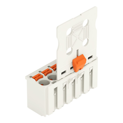 1-conductor female connector, push-button, Push-in CAGE CLAMP&reg;, light gray