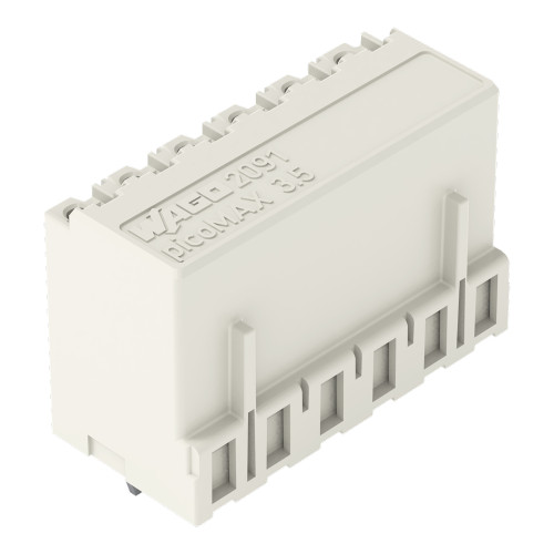 THR female header, straight, Pin spacing 3.5 mm, light gray