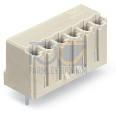 THR female header, straight, Pin spacing 5 mm, light gray