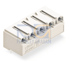 THR female header, angled, Pin spacing 7.5 mm, light gray