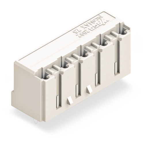 THR female header, straight, Pin spacing 7.5 mm, light gray