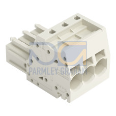 1-conductor female connector, Push-in CAGE CLAMP&reg;, 10 mm&sup2;, light gray