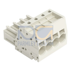 1-conductor female connector, Push-in CAGE CLAMP&reg;, 10 mm&sup2;, light gray