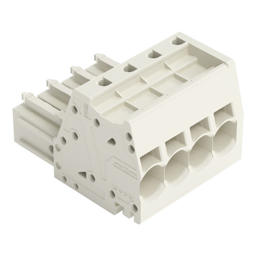 1-conductor female connector, Push-in CAGE CLAMP&reg;, 10 mm&sup2;, light gray