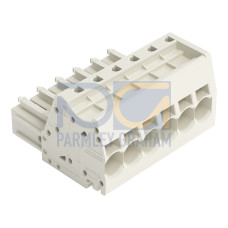 1-conductor female connector, Push-in CAGE CLAMP&reg;, 10 mm&sup2;, light gray