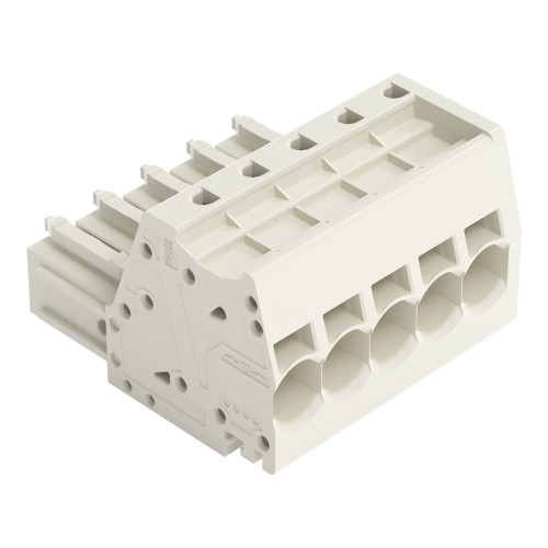 1-conductor female connector, Push-in CAGE CLAMP&reg;, 10 mm&sup2;, light gray