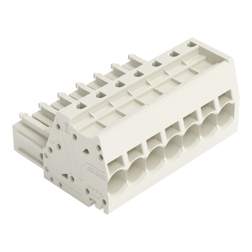 1-conductor female connector, Push-in CAGE CLAMP&reg;, 10 mm&sup2;, light gray